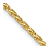 14k 22 inch 2.25mm Parisian Wheat with Lobster Clasp Chain