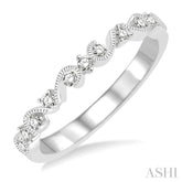 1/5 Ctw Round Cut Diamond Stack Band in 14K White Gold
