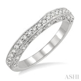 3/8 Ctw Round Cut Diamond Matching Wedding Band in 14K White Gold