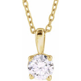 14K Yellow Gold 1 1/2 CT Lab-Grown Diamond 18" Necklace