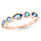 14KT Gold Ladies Blue Topaz Fashion Ring