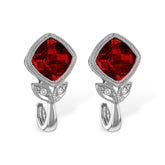 14KT Gold Garnet Earrings