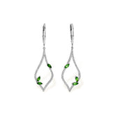 14KT Gold Green Garnet Earrings