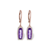 14KT Gold Amethyst Earrings