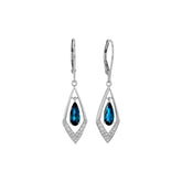 14KT Gold Blue Topaz Earrings
