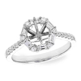 14KT Gold Diamond Semi-Mount Engagement Ring