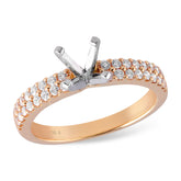 14KT Gold Diamond Semi-Mount Engagement Ring