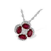 14KT Gold Ruby Necklace