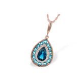 14KT Gold Blue Topaz Necklace