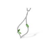 14KT Gold Green Garnet Necklace