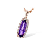 14KT Gold Amethyst Necklace