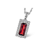 14KT Gold Garnet Necklace