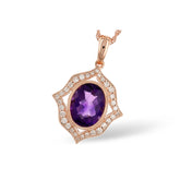 14KT Gold Amethyst Necklace