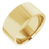 14K Yellow Gold 9 mm Lightweight Comfort-Fit Flat Band Size 8