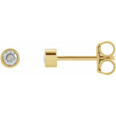 14K Yellow Gold 5/8 CTW Lab-Grown Diamond Micro Bezel-Set Earrings