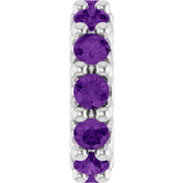 Sterling Silver Natural Amethyst Spacer Charm/Pendant