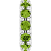 Sterling Silver Natural Peridot Spacer Charm/Pendant