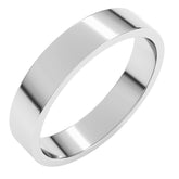 10K White Gold 4 mm Flat Band Size 6.5