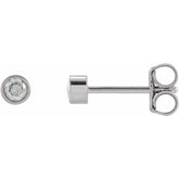 14K White Gold 1/3 CTW Lab-Grown Diamond Micro Bezel-Set Earrings