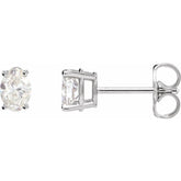 14K White Gold 3/4 CTW Lab-Grown Diamond Earrings