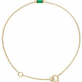 14K Yellow Gold Lab-Grown Emerald 6 1/2-7 1/2" Bracelet