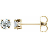 14K Yellow Gold 1/2 CTW Lab-Grown Diamond Scroll Setting® Stud Earrings