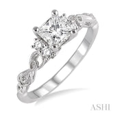 1/6 Ctw Diamond Semi-Mount Engagement Ring in 14K White Gold