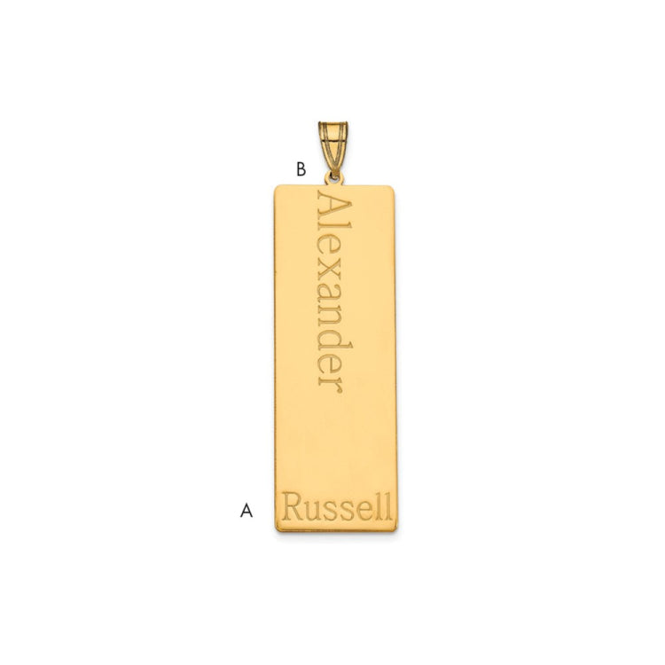 10k Yellow Gold 1 Name Family Pendant