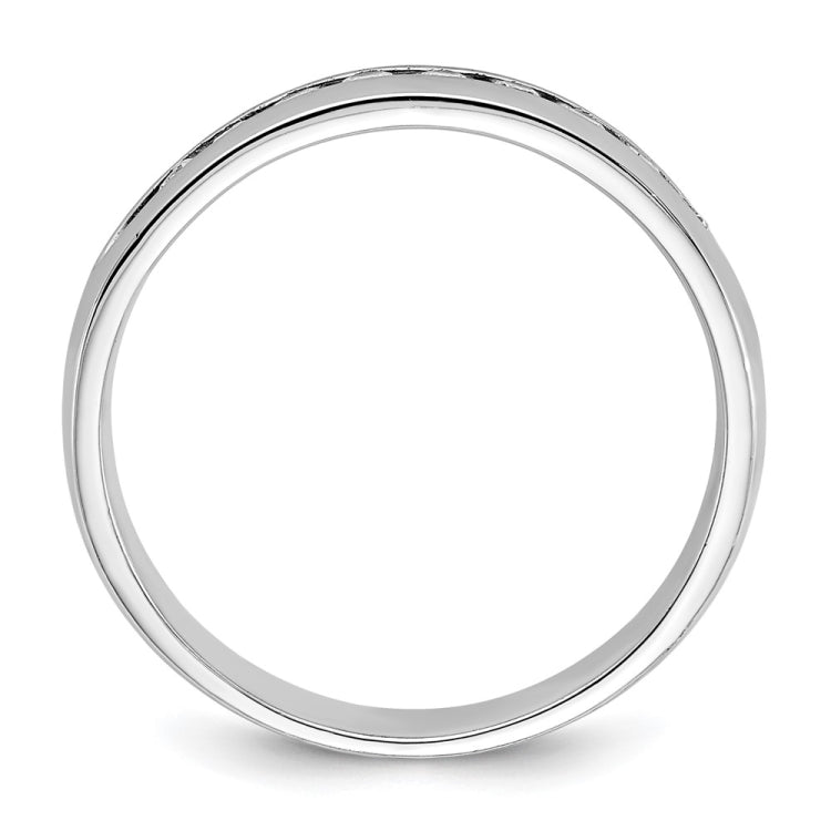 IBGoodman 14k White Gold 1/4 carat Lab Grown Diamond VS/SI+ G+ Nine Stone Complete Polished Men's Ring
