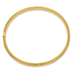14k 4/16 Florentine Engraved 6.00mm Hinged Round Bangle Bracelet