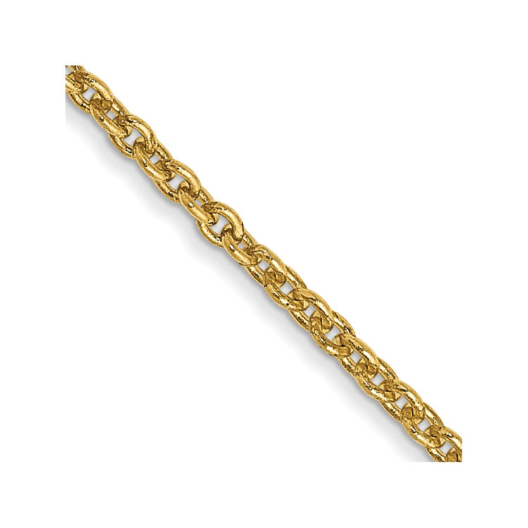 14K 20 inch 1.4mm Forzantine Cable with Lobster Clasp Chain