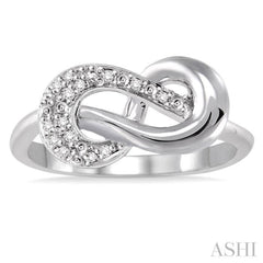 1/20 Ctw Round Cut Diamond Ring in Sterling Silver