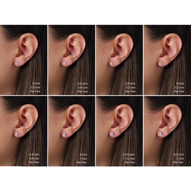 14K White Gold 2 CTW Lab-Grown Diamond Stud Earrings