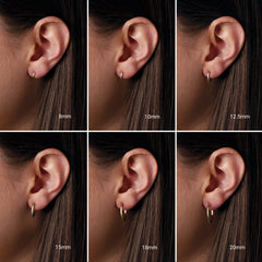 Platinum Hinged 8 mm Hoop Earring