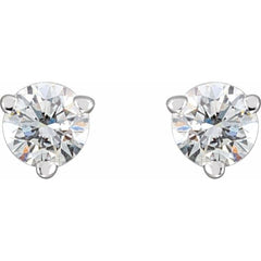 Sterling Silver .03 CTW Natural Diamond Earrings