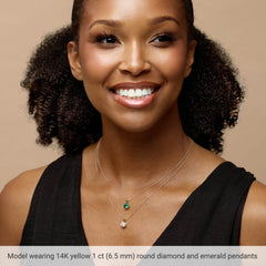 14K Rose Gold Lab-Grown Moissanite Pendant