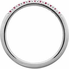 Sterling Silver Natural Ruby Stackable Ring