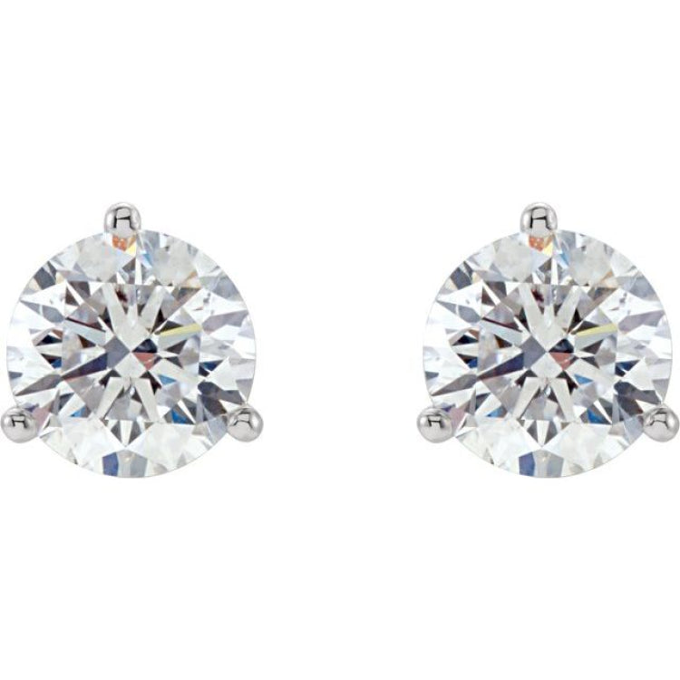 14K White Gold 1 1/2 CTW Natural Diamond Stud Earrings