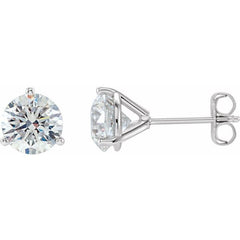 18K White Gold 1 1/2 CTW Natural Diamond Stud Earrings
