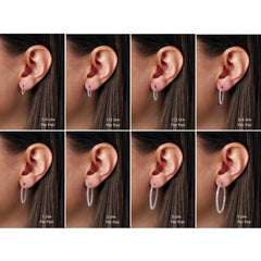 Platinum 1 CTW Natural Diamond Inside-Outside 26.5 mm Hinged Hoop Earrings