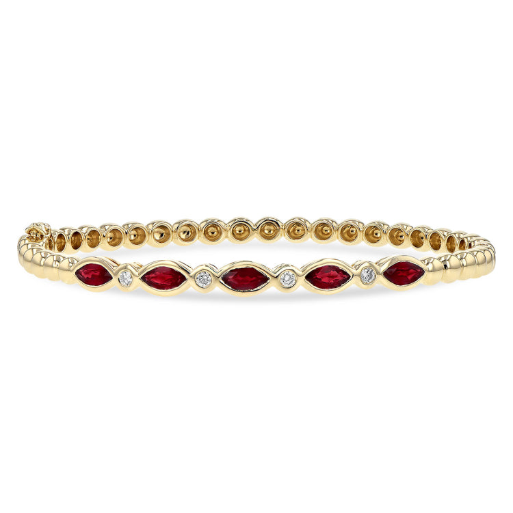 14KT Gold Ruby Bracelet