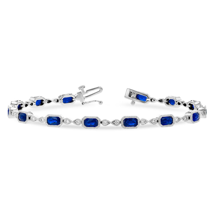 14KT Gold Sapphire Bracelet