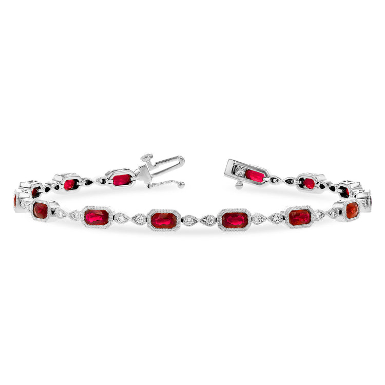 14KT Gold Ruby Bracelet