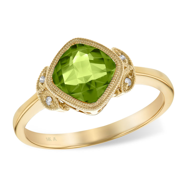 14KT Gold Ladies Peridot Fashion Ring