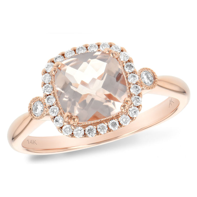 14KT Gold Ladies Morganite Fashion Ring