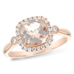 14KT Gold Ladies Morganite Fashion Ring