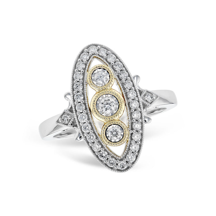 14KT Gold Ladies Diamond Fashion Ring