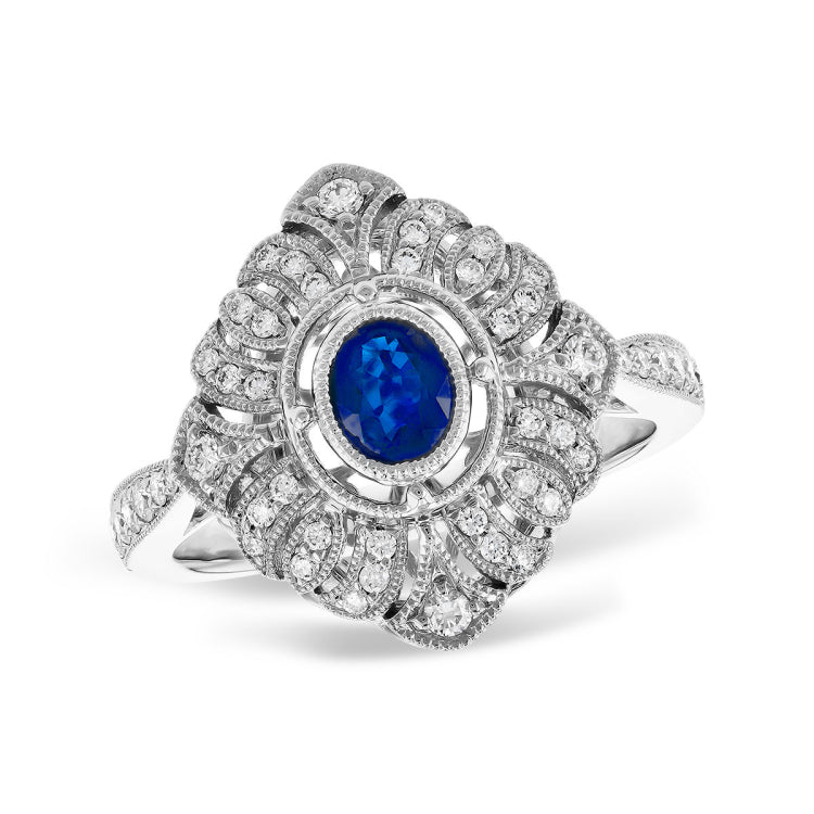 14KT Gold Ladies Sapphire Fashion Ring