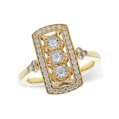 14KT Gold Ladies Diamond Fashion Ring