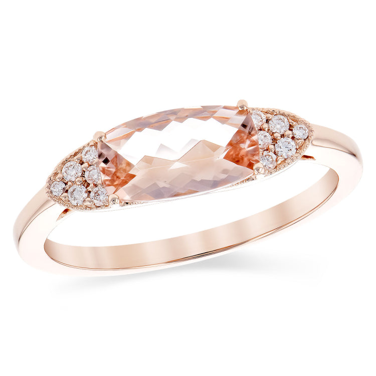 14KT Gold Ladies Morganite Fashion Ring